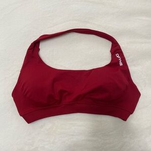 Dfyne Crimson Red Impact Halter Bra size large